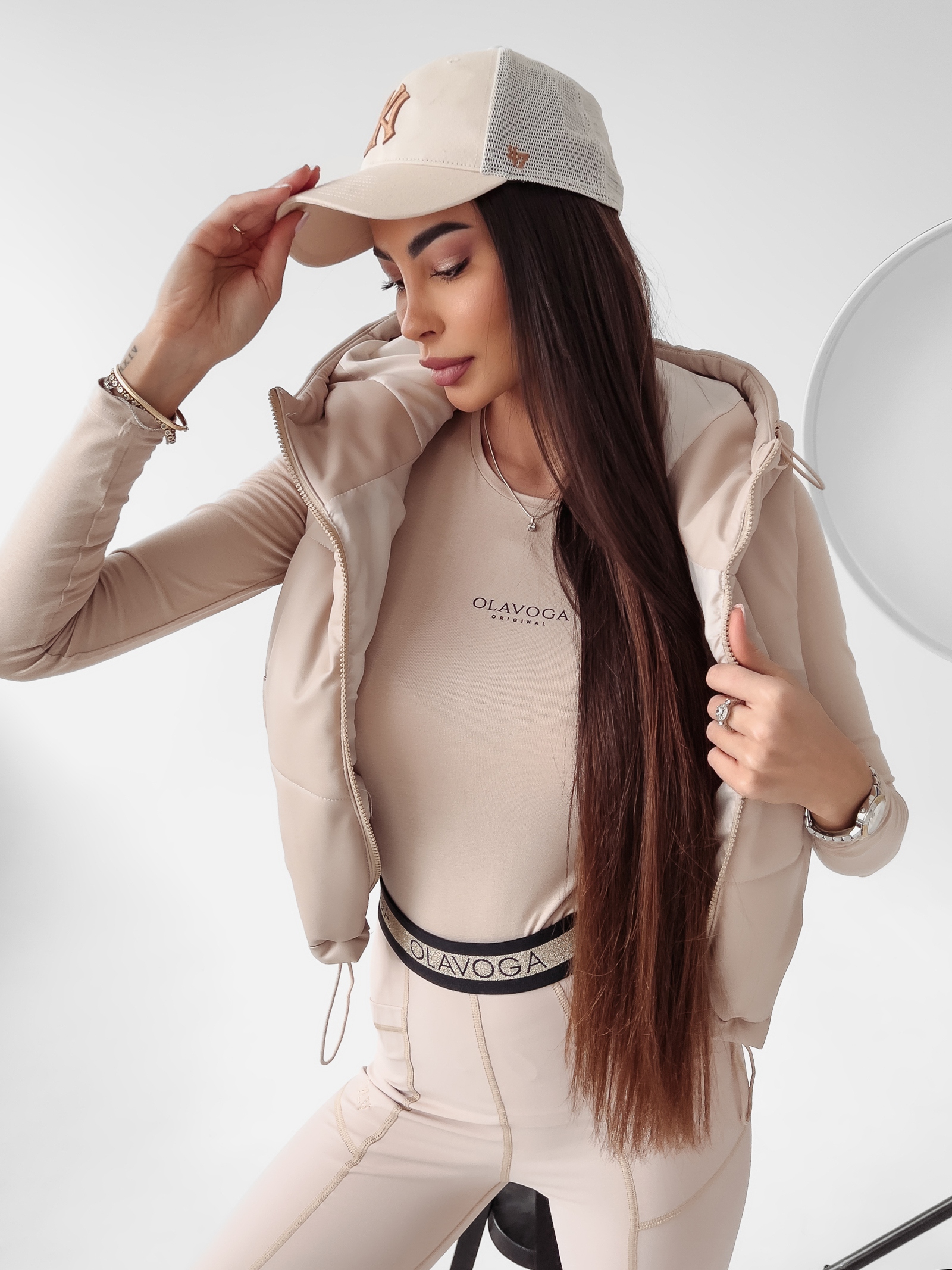 Bezrękawnik kamizelka pikowana Charly Ola Voga j.beżowa