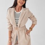 Płaszcz flauszowy Mary Ola Voga beżowy