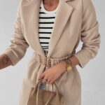 Płaszcz flauszowy Mary Ola Voga beżowy