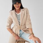 Płaszcz flauszowy Mary Ola Voga beżowy