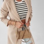 Płaszcz flauszowy Mary Ola Voga beżowy