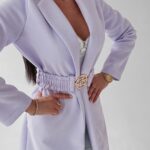 Płaszcz flauszowy Mary Ola Voga lila