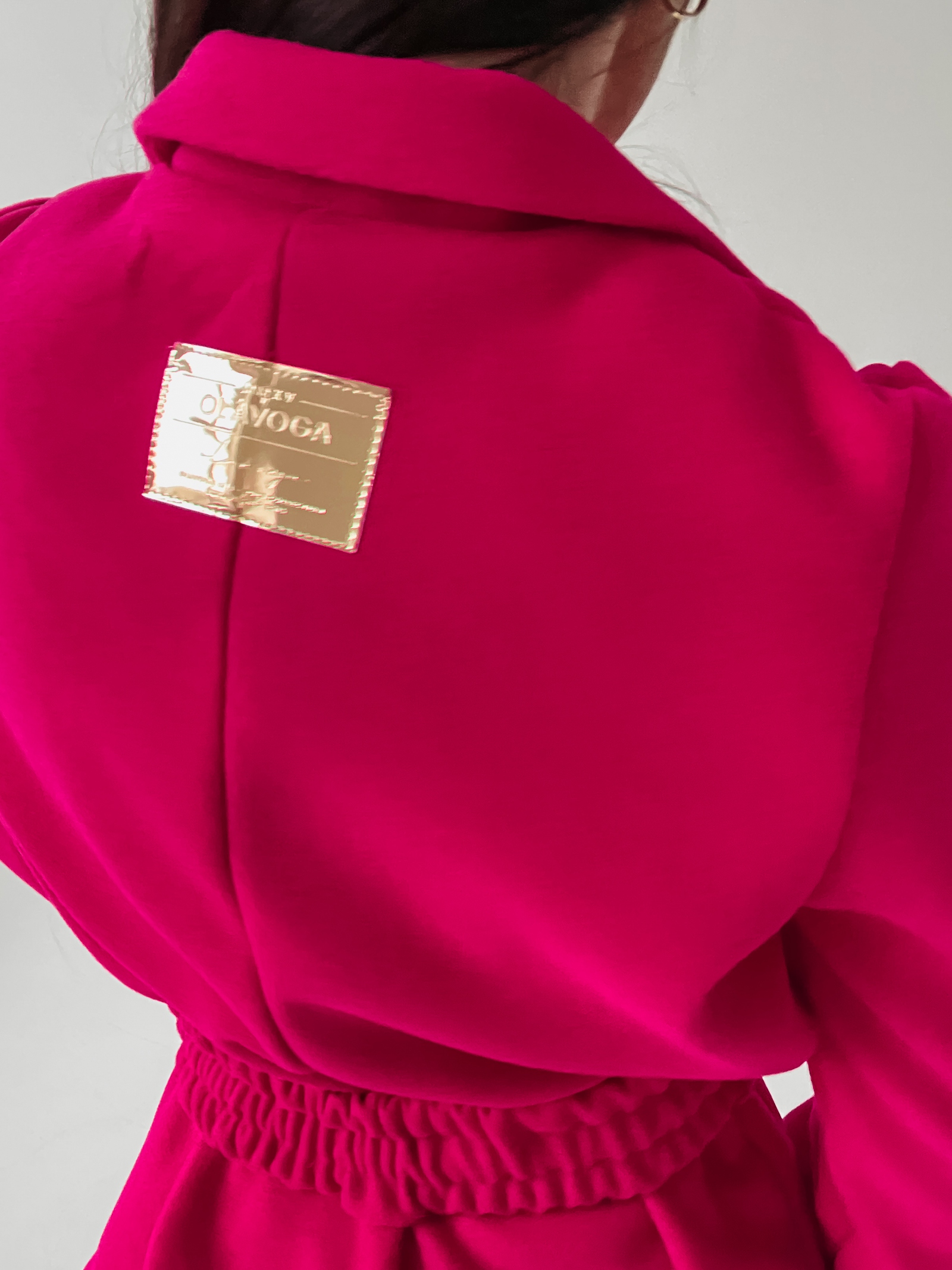 Płaszcz flauszowy Mary Ola Voga amarantowy