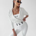 Komplet 3-częsciowy logowany Moccia Ola Voga ecru