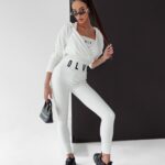 Komplet 3-częsciowy logowany Moccia Ola Voga ecru