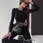 Bluzka prążkowana top Susan Ola Voga czarna