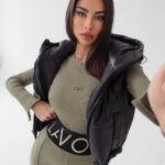 Bluzka prążkowana top Susan Ola Voga khaki