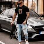 T-shirt męski klasyczny Leo Ola Voga czarny