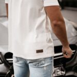 T-shirt męski klasyczny Leo Ola Voga ecru