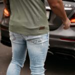 T-shirt męski klasyczny Leo Ola Voga khaki