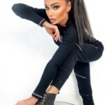 Komplet prążkowany Laki Satempli czarny