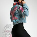 Kurtka jeansowa z aplikacjami Summer Flow niebieska