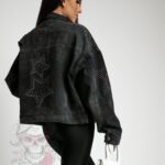 Katana jeansowa z dżetami Milky Stars czarna