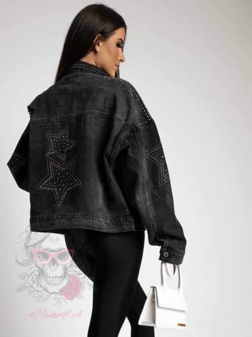 Katana jeansowa z dżetami Milky Stars czarna