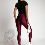 Legginsy elastyczne Lycra II bordowe