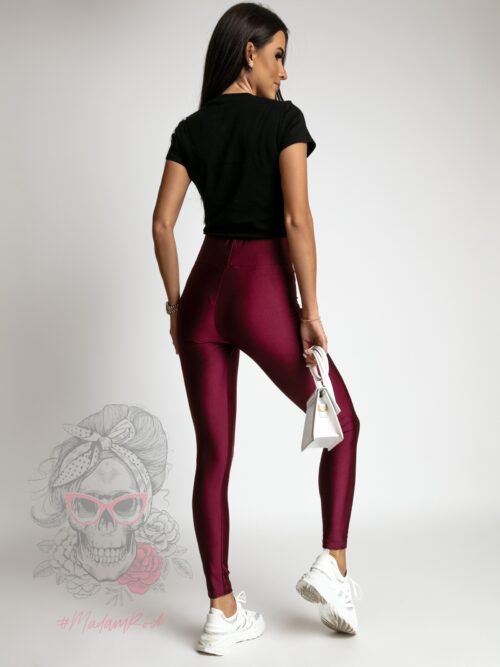 Legginsy elastyczne Lycra II bordowe
