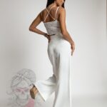 Spodnie eleganckie szerokie Piklo ecru