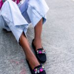 Mokasyny zamszowe Madam Nekos czarne