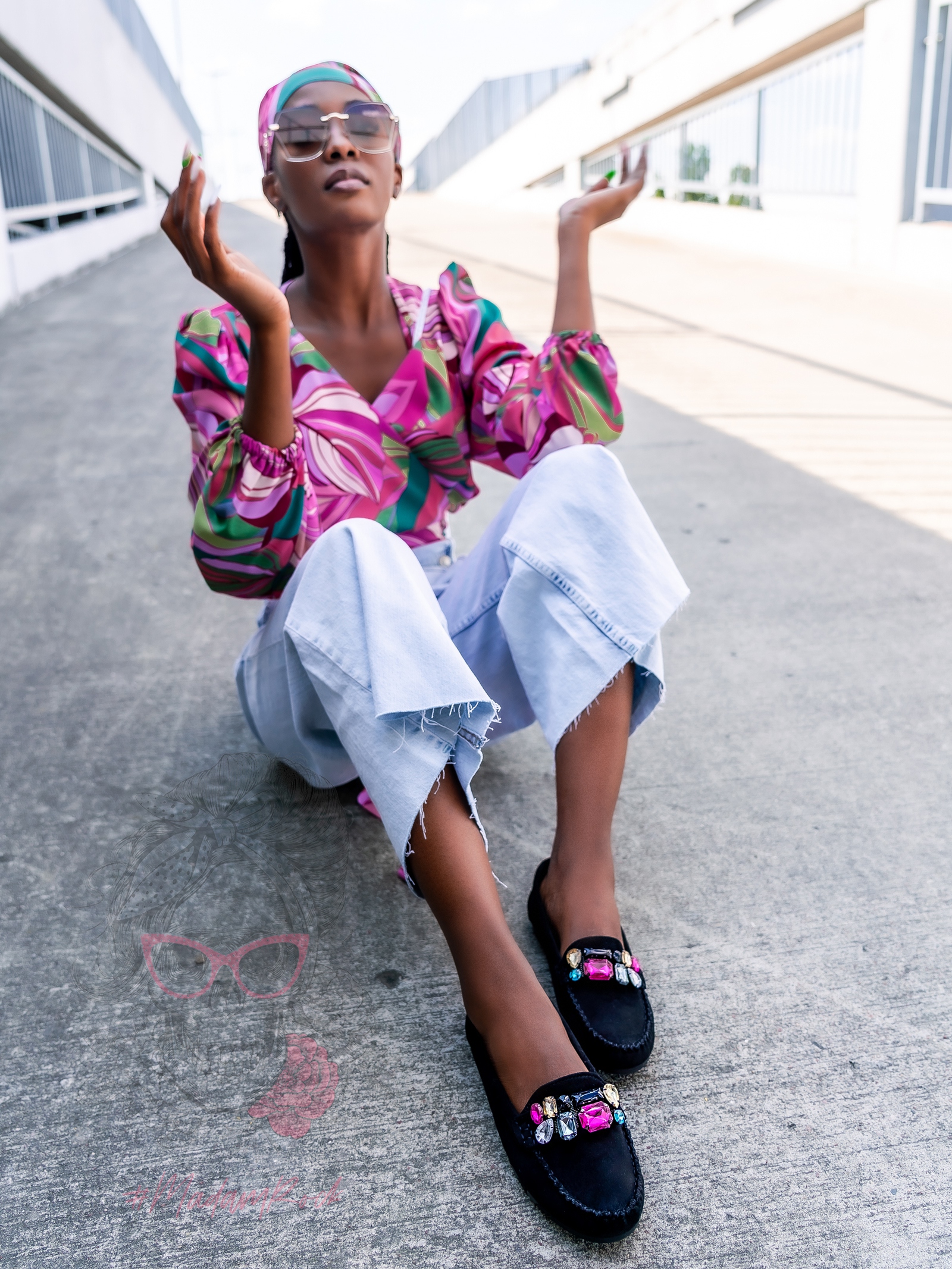 Mokasyny zamszowe Madam Nekos czarne