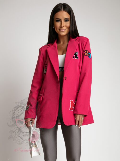 Marynarka z naszywkami Patrish fuksja