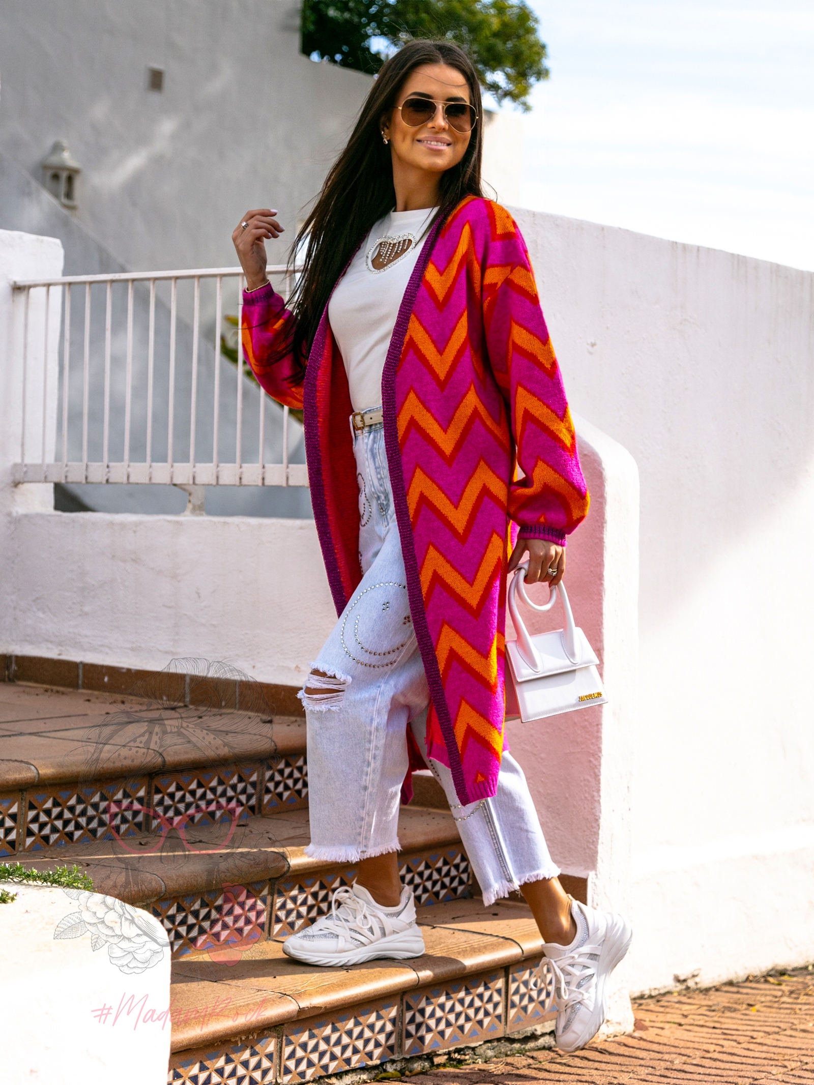 Kardigan kolorowy MiSunny fuksja