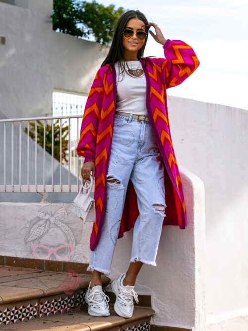 Kardigan kolorowy MiSunny fuksja