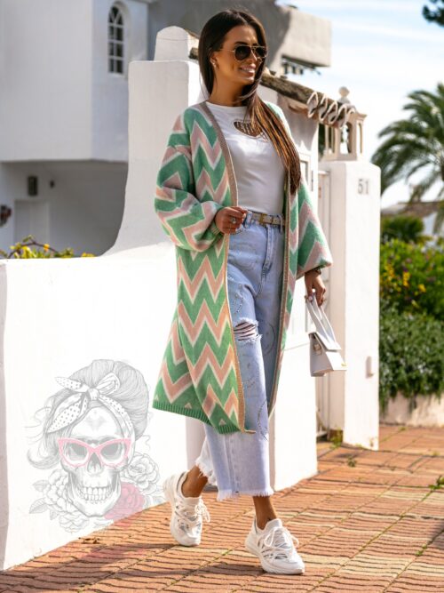 Kardigan kolorowy MiSunny zielony