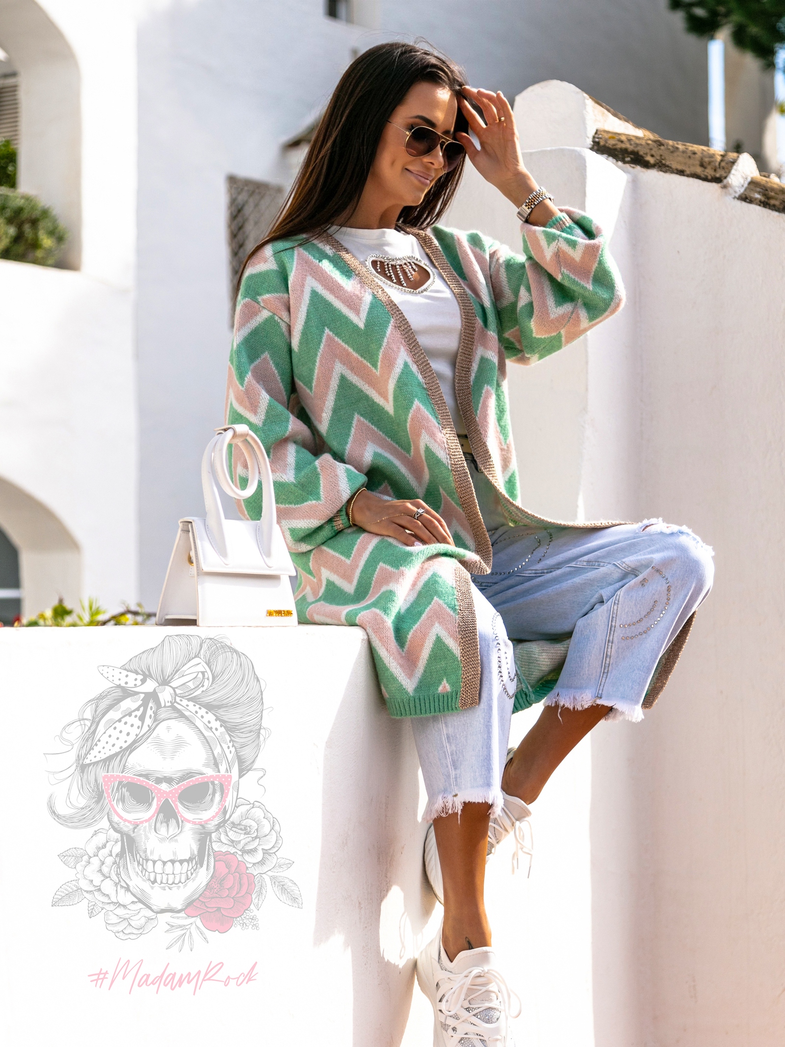 Kardigan kolorowy MiSunny zielony