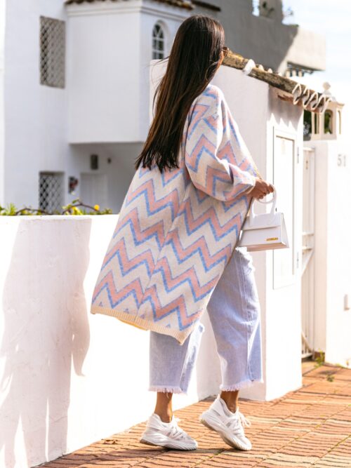 Kardigan kolorowy MiSunny pudrowy