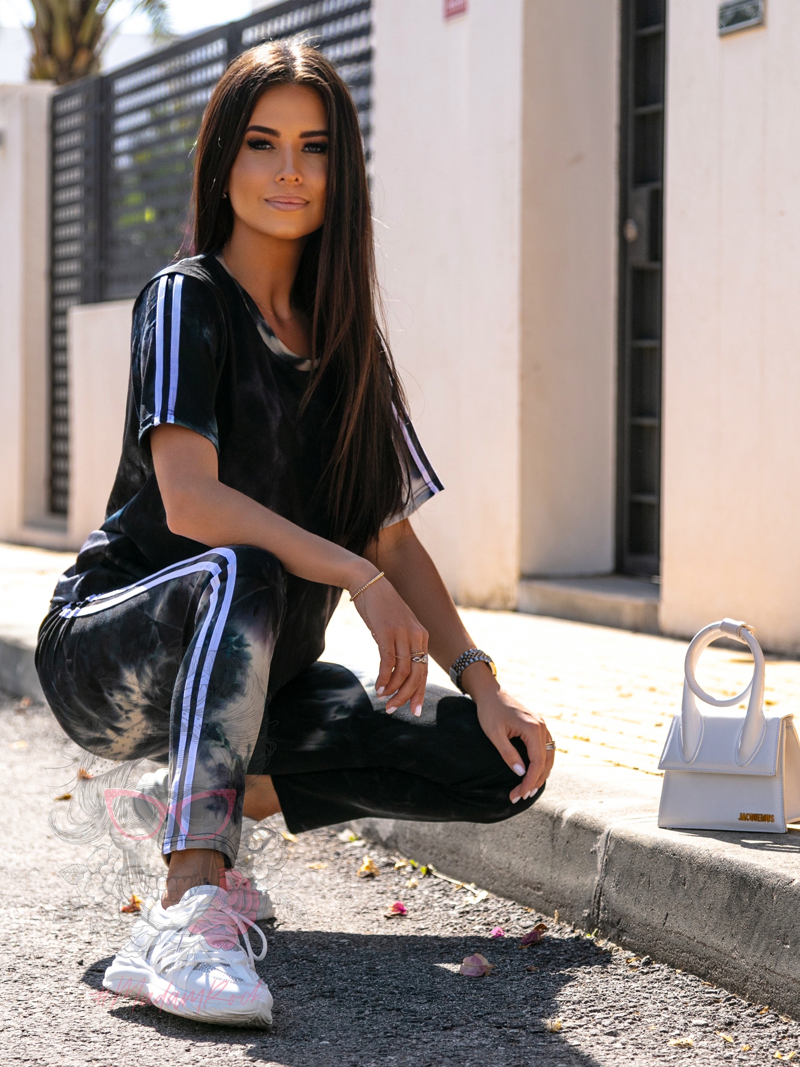 Komplet sportowy TieDyes ombre czarny