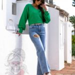 Spodnie jeansowe z sercem DoThis niebieskie