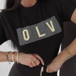 T-shirt bawełniany Betty Ola Voga czarny
