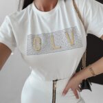 T-shirt bawełniany Betty Ola Voga ecru