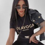 T-shirt basicowy Jolie Ola Voga czarny