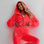 Komplet z łańcuszkami Miley Ola Voga neonowy róż