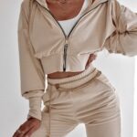 Komplet z łańcuszkami Miley Ola Voga beżowy