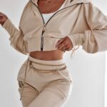 Komplet z łańcuszkami Miley Ola Voga beżowy