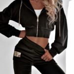 Komplet z łańcuszkami Miley Ola Voga czarny