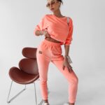 Komplet damski logowany Lilly Ola Voga łososiowy