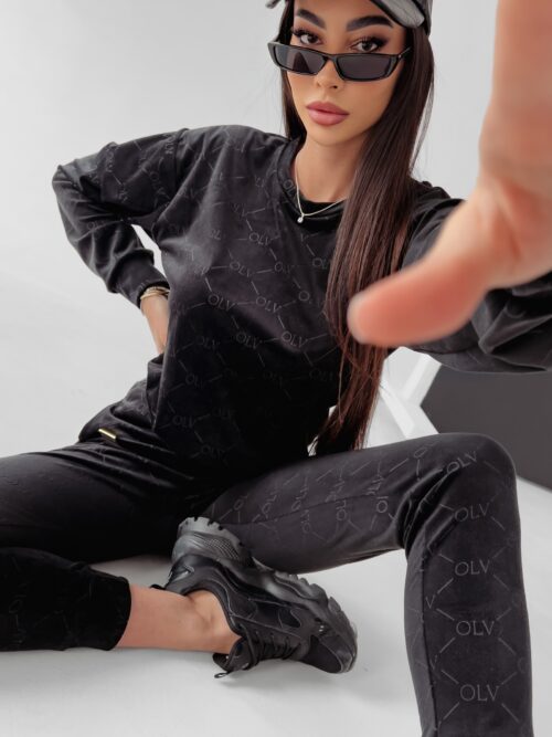 Komplet damski logowany Lilly Ola Voga czarny