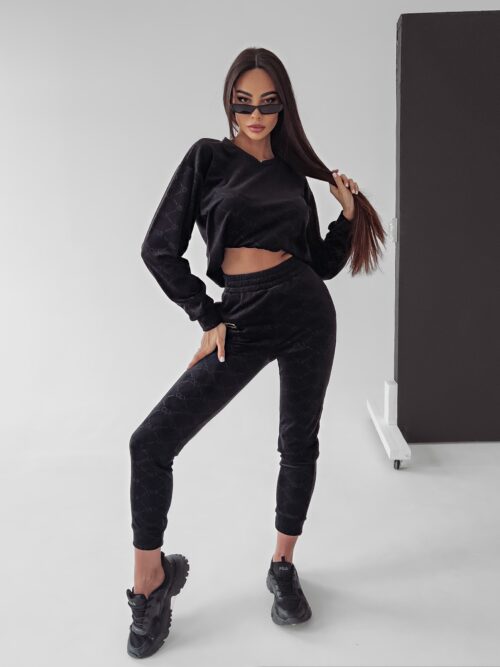 Komplet damski logowany Lilly Ola Voga czarny