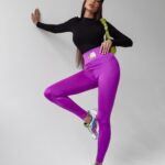 Legginsy połyskujące Judith Ola Voga fioletowe