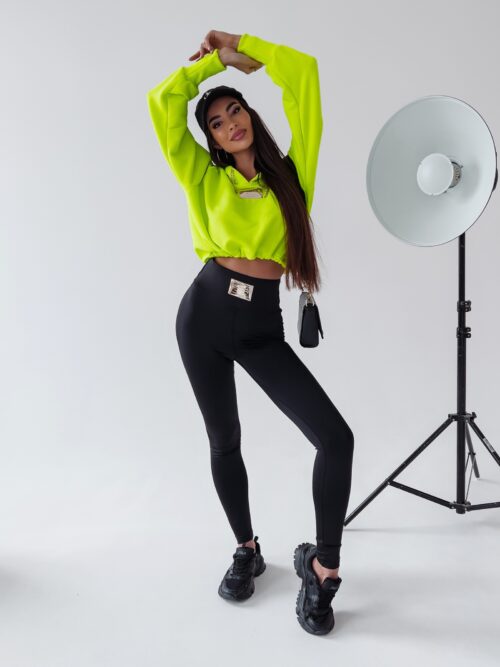 Legginsy połyskujące Judith Ola Voga czarne