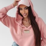 Bluza krótka z kapturem Marma Ola Voga różowa