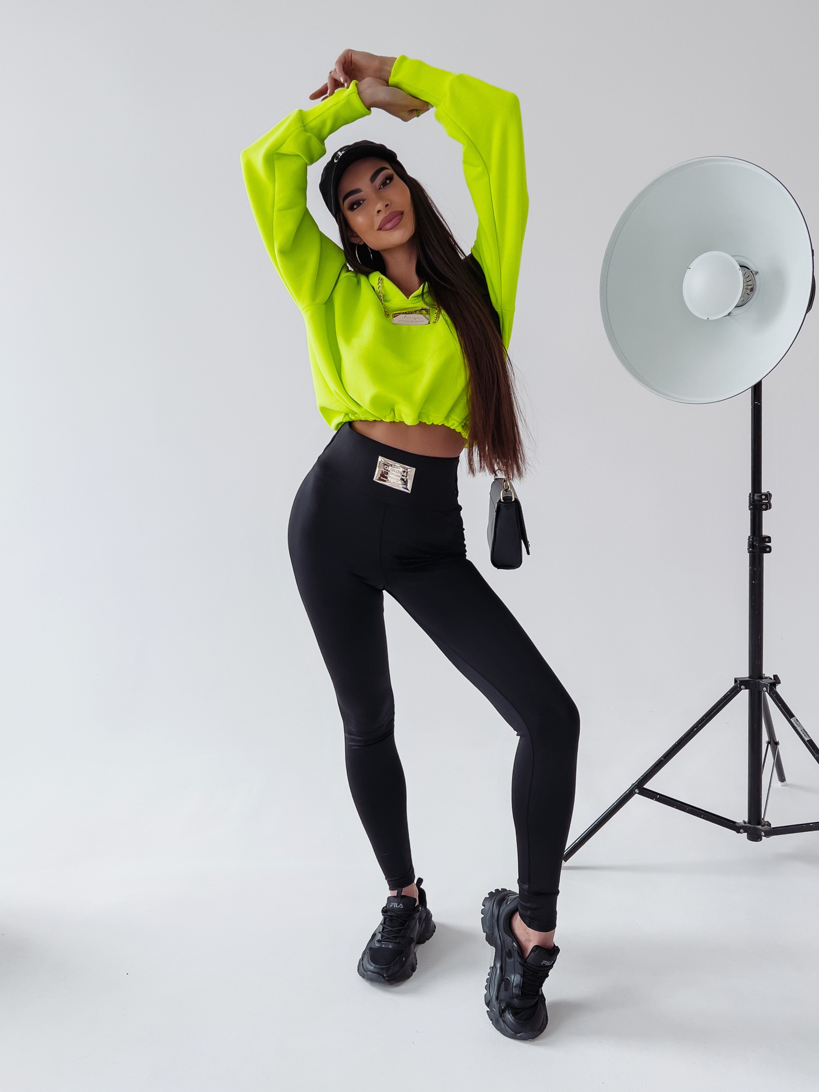 Bluza krótka z kapturem Marma Ola Voga limonkowa Bluza krótka z kapturem Marma Ola Voga limonkowa