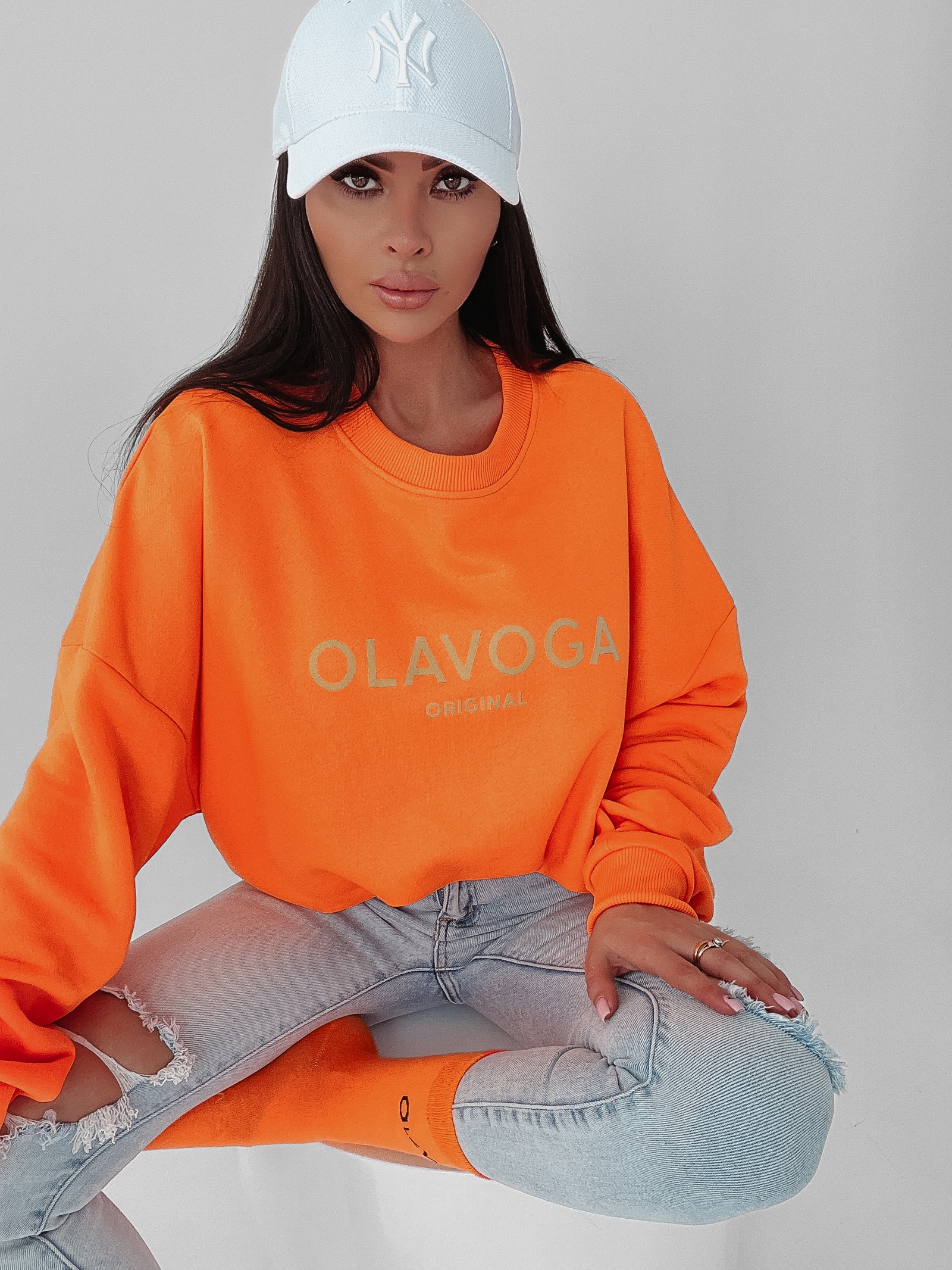 Bluza overisze Ava Ola Voga pomarańczowa Bluza overisze Ava Ola Voga pomarańczowa