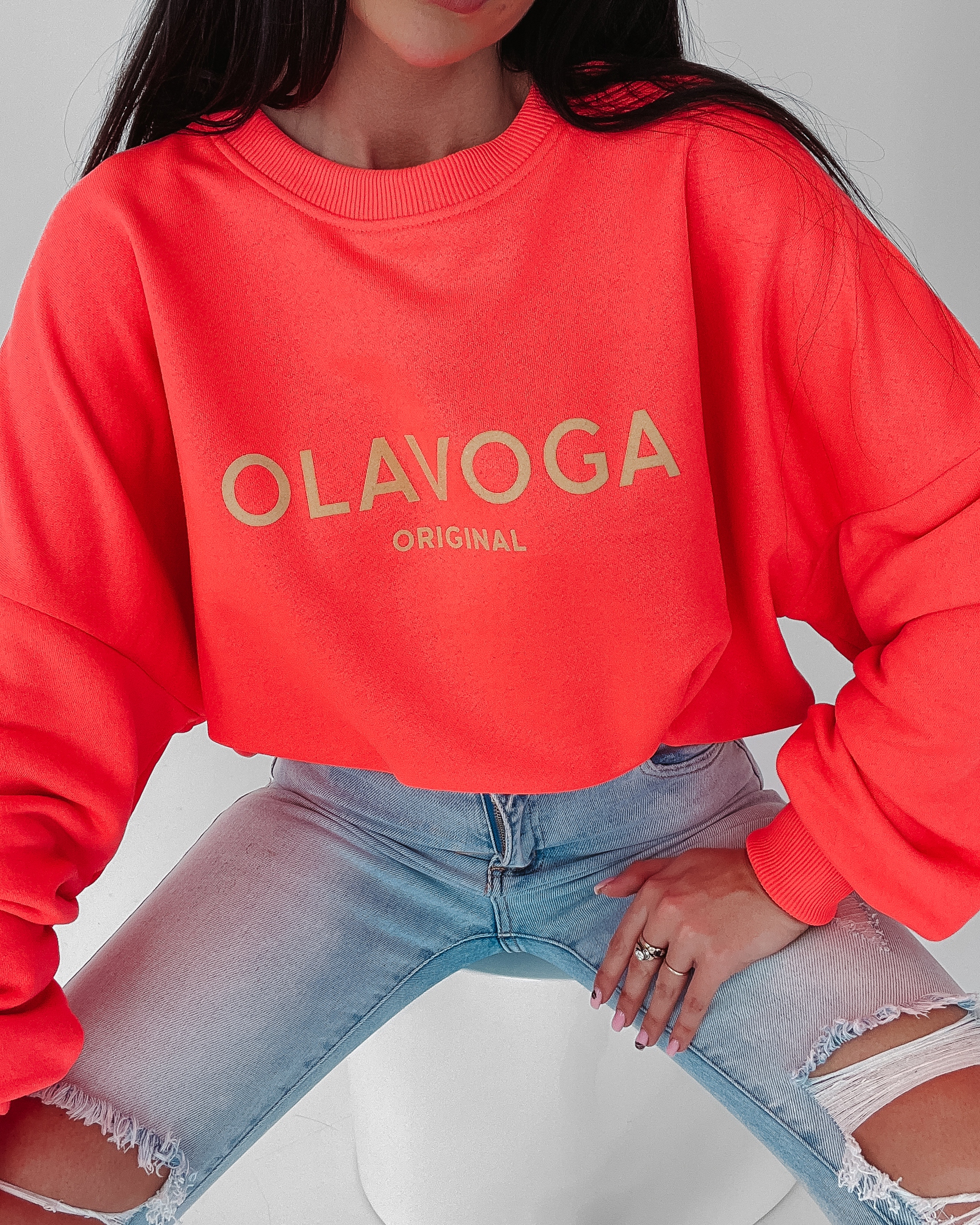 Bluza overisze Ava Ola Voga różowa