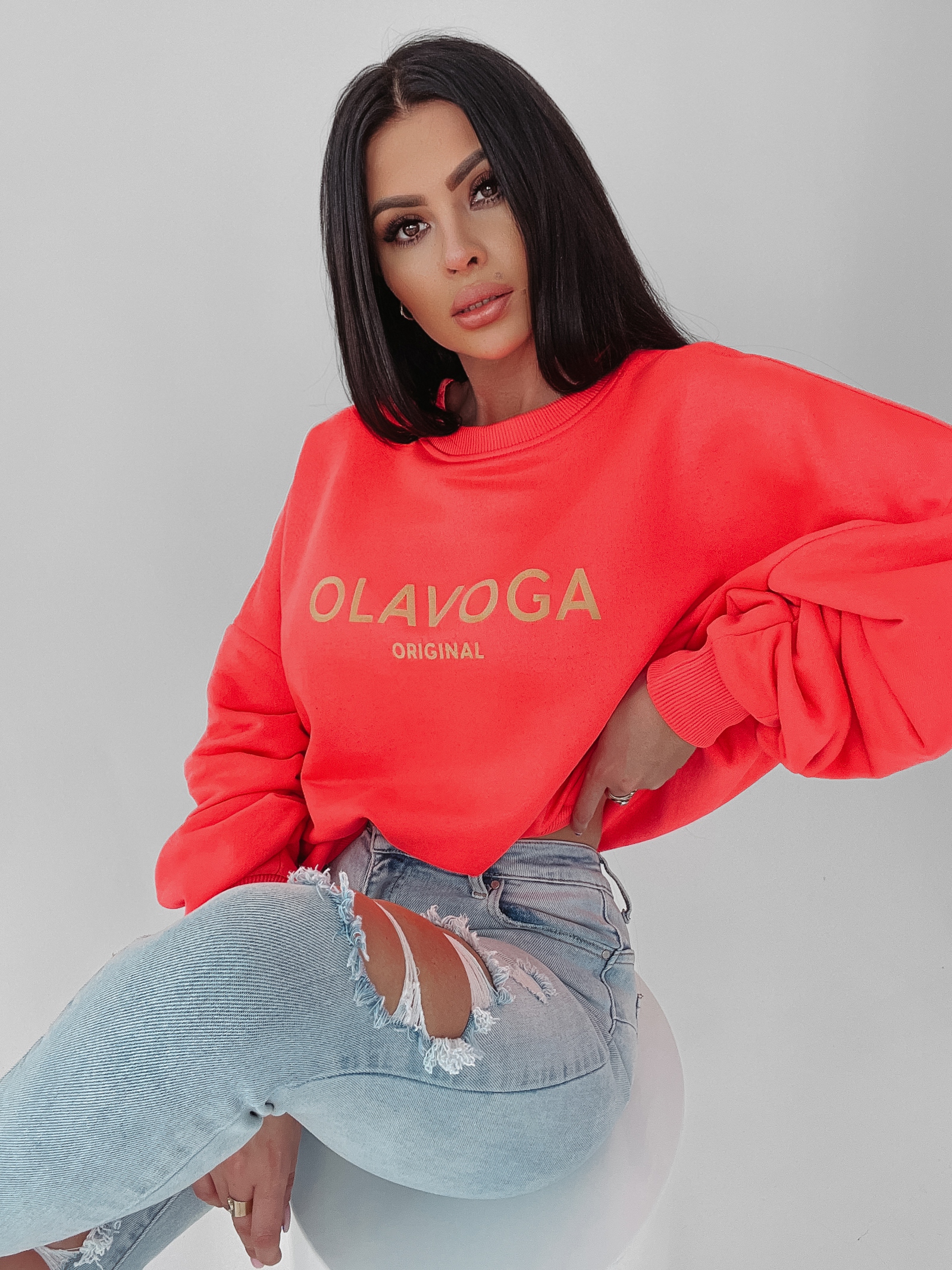 Bluza overisze Ava Ola Voga różowa Bluza overisze Ava Ola Voga różowa