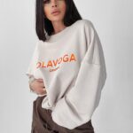 Bluza overisze Ava Ola Voga beżowa