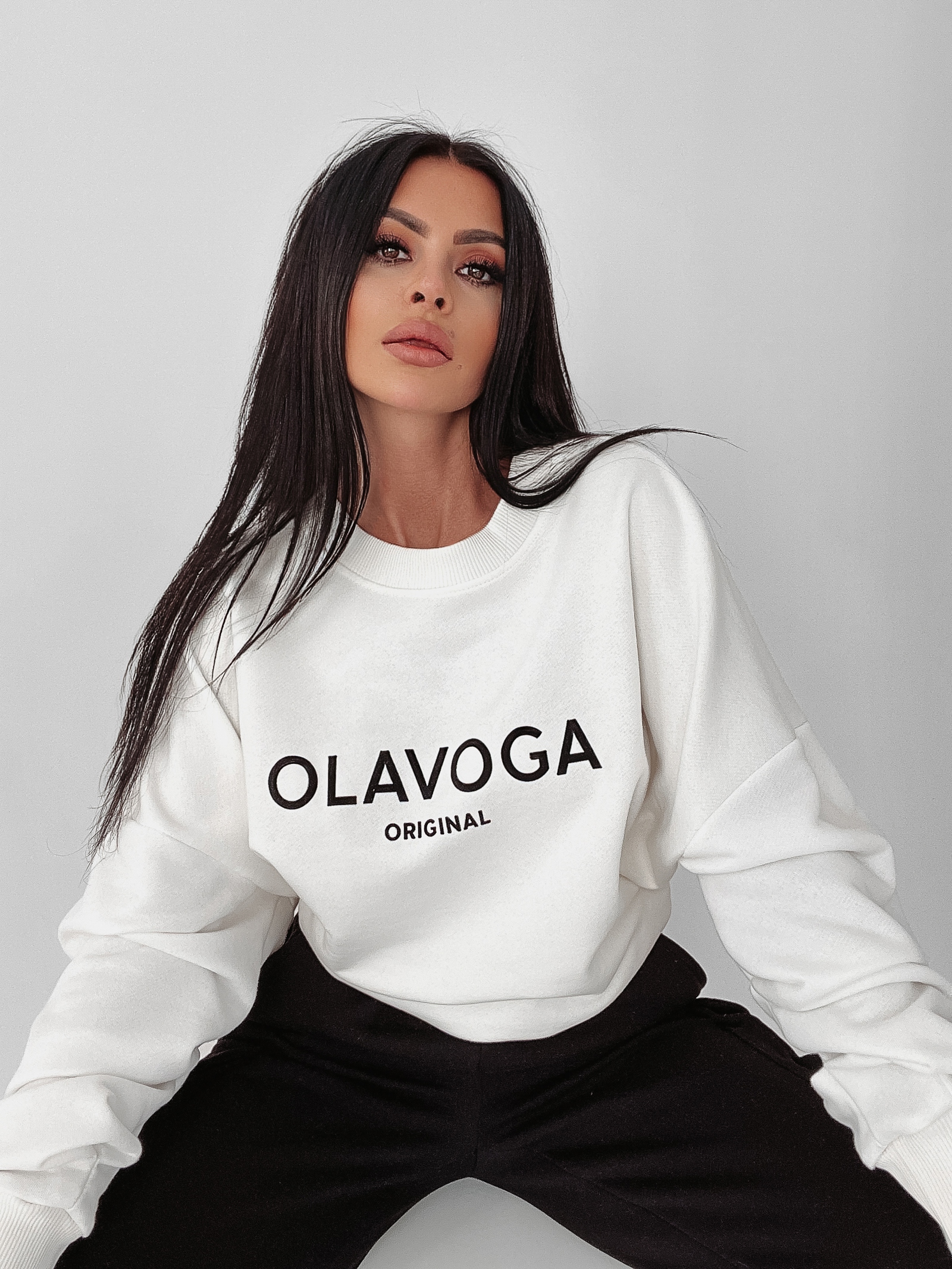 Bluza overisze Ava Ola Voga ecru
